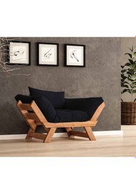 Resim Woodesk Adalar Masif Tik-siyah Renk Berjer Cpt8159-140 Siyah 