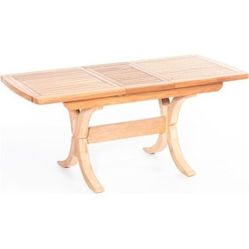 Resim Rehome Lotus 140 +40 X80 Cm İroko Dikdörtgen Masa Kahverengi 