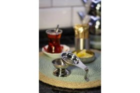 Resim Esmo Home Paslanmaz Çelik Altlıklı Çay Süzgeci - 304 Kalite Paslanmaz Çelik 