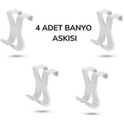 Resim Buffer Pratik Kolay Taşımabilir Havlupan 2 Kancalı Banyo Askı Beyaz 