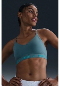 Resim Nike Indy Light-support Padded Adjustable Sports Bra Kadın Spor Bra Mavi 