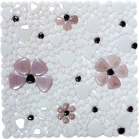 Resim MozaiKristaL Tüm Yüzeyler Için Çiçek Desenli 31.5x31.5cm Fileli Cam Mozaik ( 1 M2 Fiyatıdır. ) 
