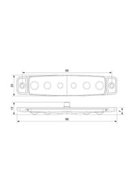 Resim Ahmet Otomotiv Sanel 10 Adet 6 Ledli Sarı Parmak Led 24v Lamba Basamak Aydınlatma 