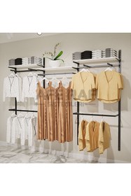 Resim AFE DEKOR Askılık Sistemi, Giyinme Odası Raf-askılık Sistemi , Raf Sistemi ,mağaza Raf Sistemi 275x200 Cm 