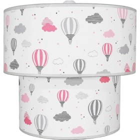 Resim Şenay Aydınlatma Çocuk Odası Silindir Kumaş Sarkıt-Beyaz Balon 