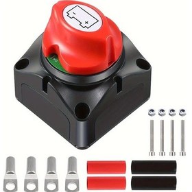Resim Motion003 12v 24v 48v İçin Kırmızı Pil Bağlantı Anahtarı Deniz Otomobil Karavan Uygulama 