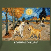 Resim Sonbaharda Gezinti - Van Gogh Sokakta Kadın Tişört 