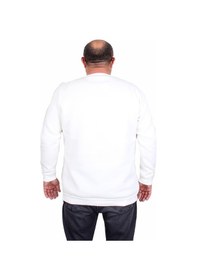 Resim Moc Grande Mocgrande Erkek Büyük Beden Sıfır Yaka 3ip Sweat London 24208 Ekru Ekru 