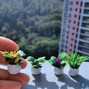 Resim 1 adet/2 adet/4 adet Süper Mini Yapay Saksı Bitkileri - Gerçekçi Simülasyon Bonsai ve Çiçek Bitkileri, Dayanıklı Reçine Kare Saksılar, Elektrik Gerektirmez - Mini Bahçeler için Çok Yönlü Dekorasyonlar, Genel Tatil Dekorasyonları Noel Hediyeleri Cadılar Bayramı Hediyeleri Şükran Günü Hediyeleri 