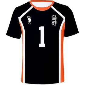 Resim Snapbuy Haikyuu 3d T-shirt Erkekler Kısa Kollu Voleybol Üniforma Eğitim Kıyafetlerigökyüzü Mavi Gökyüzü Mavi 