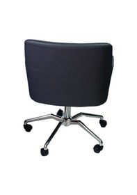 Resim Büro Sandalyesi Örümcek Yıldız Ayaklı Siyah Renk Suni Deri 