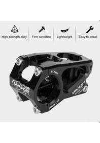 Resim Mufunye St658 Kısa Gövde Dağ Bisikleti Alüminyum Gövde Boşaltma Bisiklet Gövdesi, Siyah Aksesuar Siyah 