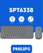 Resim Philips SPT6338 Kablosuz Set Wireless Set Kablosuz Klavye Kablosuz Mouse Türkçe Q Klavye ve Mouse Seti GRİ 