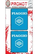 Resim Piaggio Uyumlu 3d Damla Logo Sticker 5 