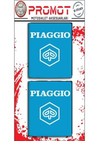 Resim Piaggio Uyumlu 3d Damla Logo Sticker 5 