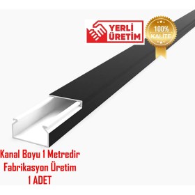 Resim YTE Extra Kendinden Yapışkanlı Siyah Kablo Kanalı 25X16 1 Metre 1 Adet Mutlusan 