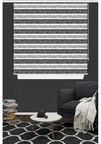 Resim Jakarlı Nove 04 Zebra Stor Perde Siyah Gümüş Simli 4050 Mutfak Çocuk Odası Yatak Odası Salon Perdesi Siyah Gümüş 