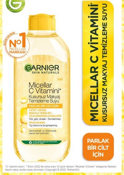 Garnier Micellar Kusursuz Makyaj Temizleme Suyu C Vitamini 400 ml Fiyatı ve Özelliklerı - Badem