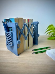 Resim Geri Çekilebilir Kitap Standı Kitap Düzenleyici Kitaplık 