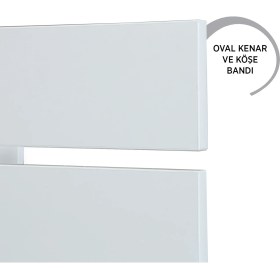 Resim Pasific Home Huga Çift Kişilik Beyaz Yatak Başlığı 180lk / 180 cm Baza Başlık 