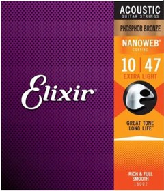 Resim Elixir 010-047 16002 Fosfor Bronz Akustik Gitar Teli 