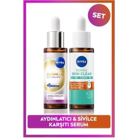 Resim Luminous630 Skin Glow Aydınlatıcı Serum 30ml Ve Derma Skin Clear Sivilce Karşıtı Serum, Niasinamid 