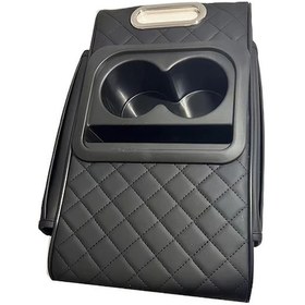 Resim Xuweiwei Çok Fonksiyonlu Araç Kol Dayama Pedi - 2 Bardak Yuvası Cep Telefonu Cüzdan 