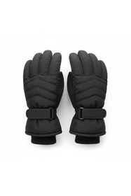 Resim Mustran M Beden İçi Polarlı Motosiklet Kar Kayak Eldiveni+ Bere+ Atkı 3lü Kışlık Set Kafa Bandı Hediyeli 