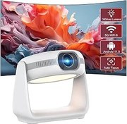 Resim Coverzone Otomatik Focus Yüksek Lümen Tam Yüksek Çözünürlüklü 3D Desteği LCD Android Wifi Bluetooth 4K Projeksiyon Cihazı 