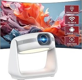 Resim Coverzone Otomatik Focus Yüksek Lümen Tam Yüksek Çözünürlüklü 3D Desteği LCD Android Wifi Bluetooth 4K Projeksiyon Cihazı 