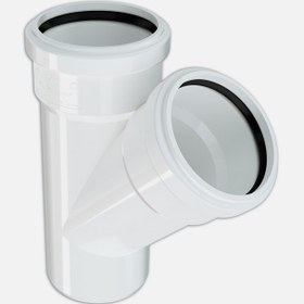 Resim Hakan Boru 75X75 mm Çatal 45 Pvc-U 