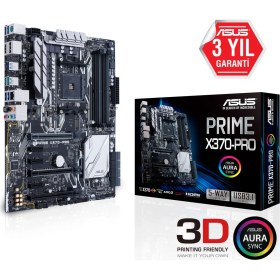 Resim Asus Prime X370-PRO Amd X370 3200+MHz DDR4 Soket AM4 ATX Anakart 