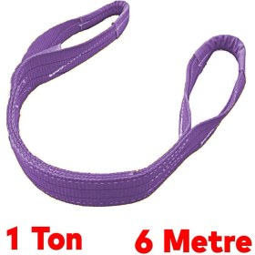 Resim Polyester Spanzet Sapan Lila Renk 1 Ton 6 Metre Sağlam Yük Kaldırma Taşıma Indirme Halat 