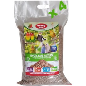 Resim Bonny Nice Kanarya Muhabbet Papağan Kuş Kumu Kafes Altlığı 9 l X4 