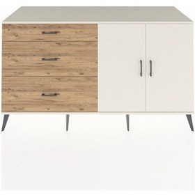 Resim Kronos Konsol 2 Raflı 3 Çekmeceli 2 Kapaklı 176x59x99 Aytaşı-aytaşı/çam Aytası/atlas Çam - Aytası 