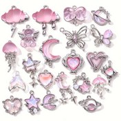 Resim Çinko Alaşımlı ve Yapay Elmaslı Y2K Esintili Pembe Charm Kolye Ucu Çeşitleri, Kaplama Yok - Kolye ve Bileklikler İçin Kendin Yap Takı El Sanatları, Günlük ve Hediye Fırsatları, Sevgililer Günü İçin Uygun, Tüm Mevsimlere Uyar 
