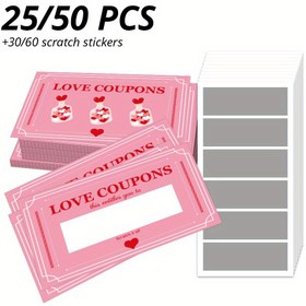 Resim 25/50 Pembe Şanslı Kazı Kartları, Kendin Yap Kazı Kartları, Düğün Parti Süslemeleri, Çift Hediye Kartları, Sürpriz Kartlar, Doğum Günü Hediye Kartları, Kendin Yap Tatil Kartı Parti Cezalandırma Kartları, Parti Oyun Ödülleri, Partiler ve Etkinlikler için Uygun, hediye paketleme, çift etkileşimi vb 