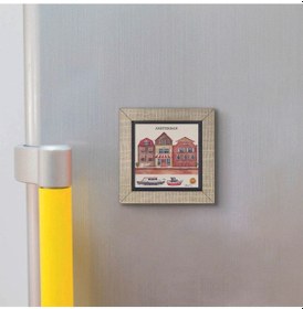 Resim Amsterdam Görseli Baskılı Mdf Magnet 7x7 13 