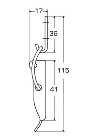 Resim 115Mm. Paslanmaz Mandallı Kilit 