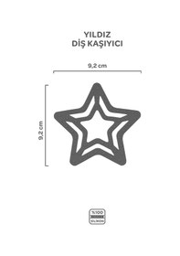 Resim Silikon Diş Kaşıyıcı Yıldız Platinium Gri 
