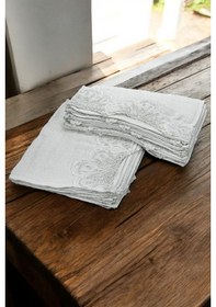 Resim 6'lı Güpürlü %100 Pamuklu El Ve Yüz Havlusu Seti 30x50 Cm Beyaz Beyaz 