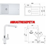 Resim Franke Bfg 611-86 Bianco Eviye.Active Plu 