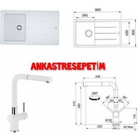Resim Franke Bfg 611-86 Bianco Eviye.Active Plu 