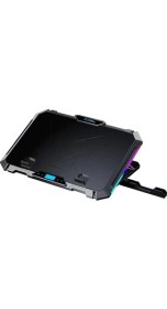 Resim Vortex 8x Turbo LED Fan - 10 Modlu Rgb - LCD Ekran - Ayarlabilir Fan Hızı - 7 Kademeli Stant - 2x USB - Metal Mesh Zemin Notebook Soğutucu 