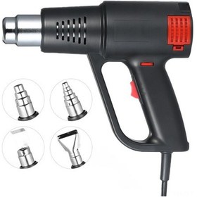 Resim Lemestar Profesyonel 2000w Lcd Ekranlı Sıcak Hava Tabancası - 4 Nozul İle 60 C-600 C Ayarlanabilir 
