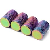 Resim Lasonstiges 4 Parça Kapak Kapakları Korozyona Dayanıklı Metal Alaşımlı Lastik Kiti 3 X / Y / S Modeli İçin Uyumlu 