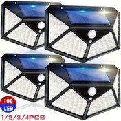 Resim 1/2/3/4 adet 100LED Güneş Duvar Lambaları,Hareket Sensörlü Dış Mekan Sokak Lambası,ABS Malzeme Güneş Şarj Edilebilir Fener,Geniş Aydınlatma Açısı Sel Lambası,3 Modlu Ev Adım Güvenlik Lambası Koridorlar,Apartmanlar,Depolar.vb 