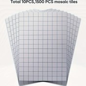 Resim 1050 Adet Gümüş Renkli Kendinden Yapışkanlı Mozaik Karolar, Cam Lens Kare Ayna Mozaik Sticker'lar, Disko Topu El Sanatları İçin Kullanılır, Disko Sticker'ları, 10x10mm, Gümüş 