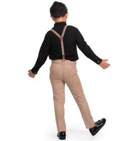 Resim Mnk Baby & Kids Oxford Gömlek Uzun Pantolon Erkek Çocuk Takımı Siyah 