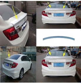 Resim HONDA CİVİC 2012-2016 FB7 İNCE PLASTİK BOYASIZ SPOİLER-SPOYLER 